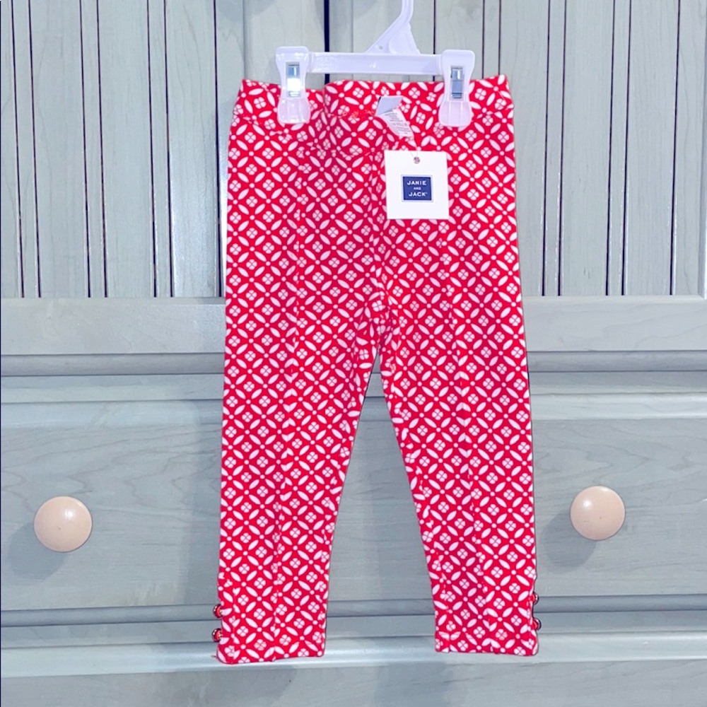 Janie & Jack Girls Button Leggings 18-24 Months